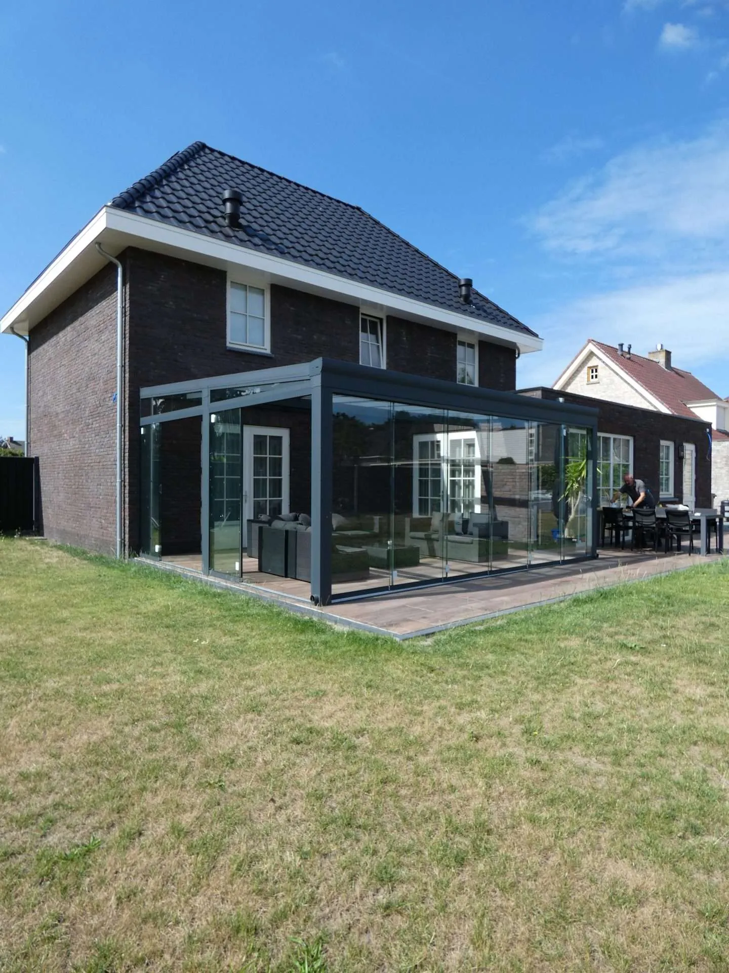 Premium Aluminium-Terrassenüberdachung Detailansicht